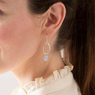 Overview second image: A Beautiful Story Graceful Blue Lace earrings zi