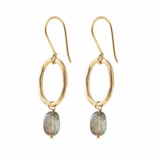 Overview image: A Beautiful Story Graceful Labradorite Gold earr