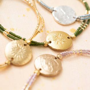 Overview second image: A Beautiful Story Glitter armband Coin Bee gp