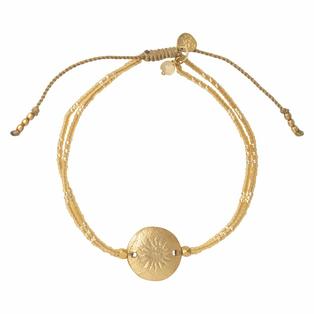 Overview image: A Beautiful Story Glitter armband Coin sun gp