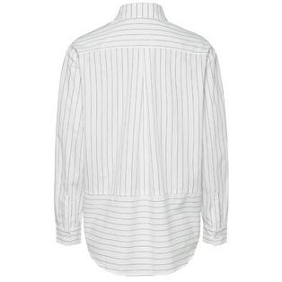 Overview second image: YAYA Striped Button Up Blouse
