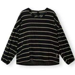 Overview image: 10DAYS Balloon Sleeve Blouse Stripe